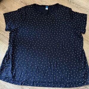 Old Navy Luxe Navy Polka Dot T-Shirt